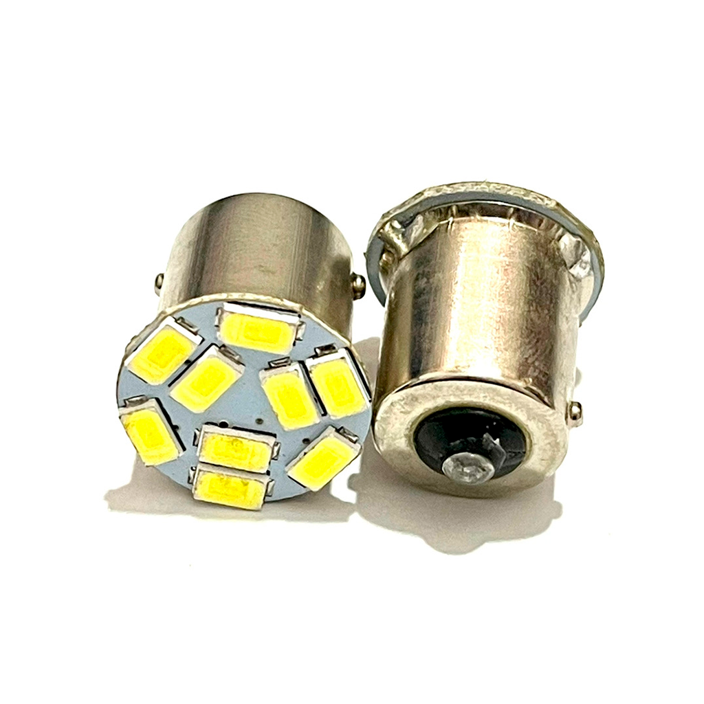 BA15S Base 9 SMD (27 LED) Courtesy Light Bulb - Cool White